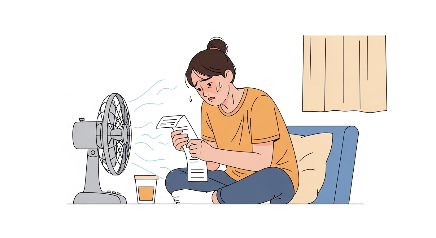 電気代、まさかの悲鳴！私の「夏バテ×節約」地獄体験記