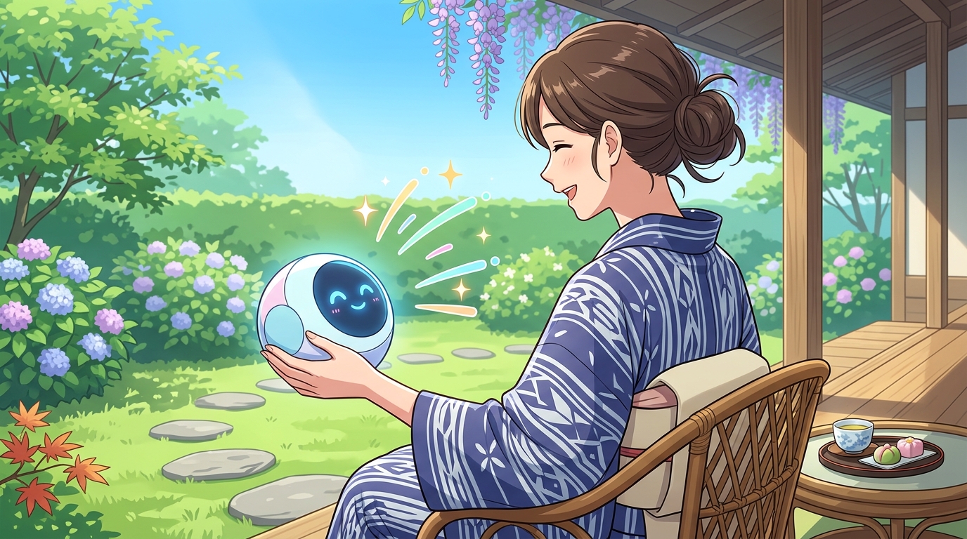Romi ロミィ Lacatanモデル　高齢者　会話　笑顔　話しかける　AI