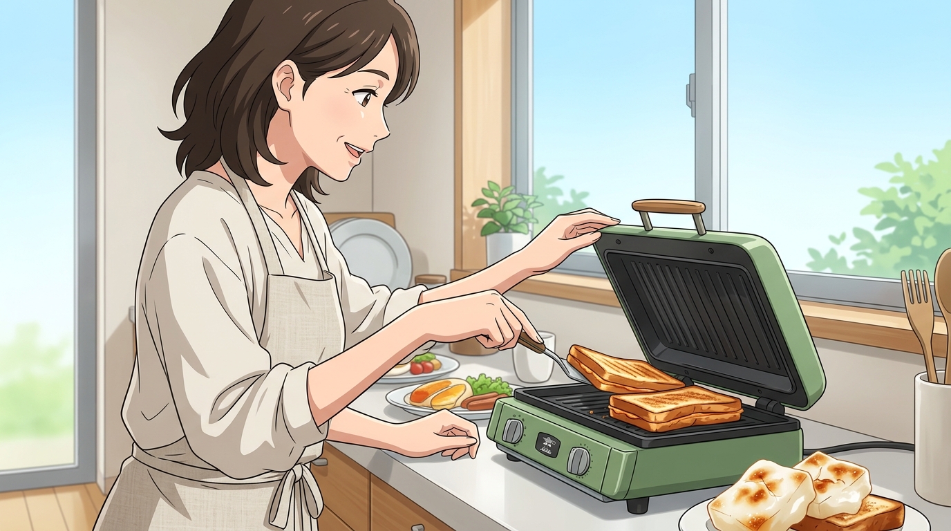 アラジンで激ウマ!ホットサンドとお餅の「神焼き」術